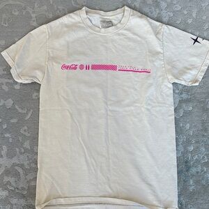 Coca Cola White Tee with Pink Accents